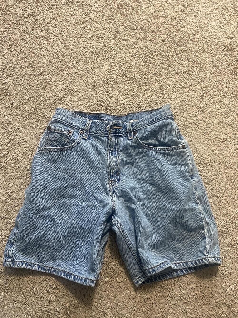 Levis Shorts Juniors 3 Blue Denim Jean Bermuda 5 Pocket Zip Fly Casual Summer